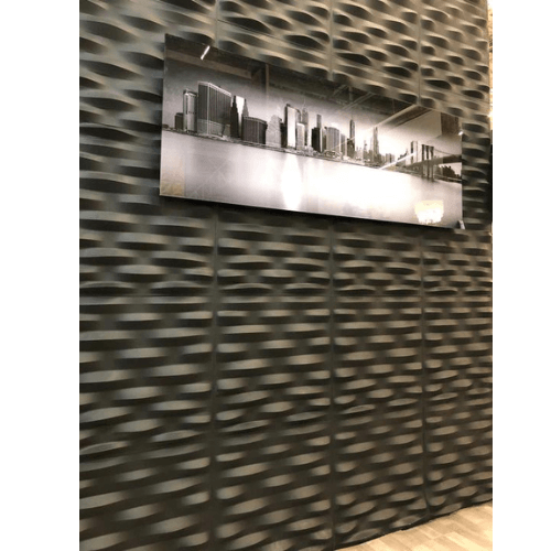 Geometric Wave Paneling / Dynamic Rhythm Wall Art / Flowing Pattern Accent